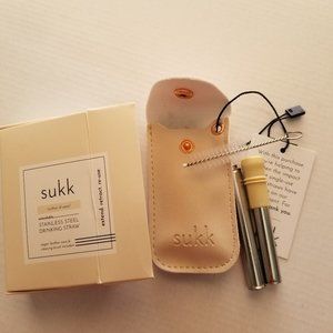 Sukk Food Grade S. S. Drink Straw w/carrying case